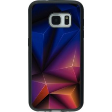 Coque Samsung Galaxy S7 - Silicone rigide noir Abstract Triangles 