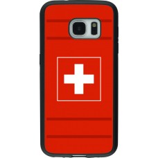 Coque Samsung Galaxy S7 - Silicone rigide noir Euro 2020 Switzerland