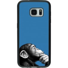 Coque Samsung Galaxy S7 - Silicone rigide noir Monkey Pop Art