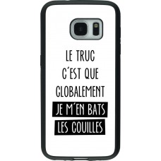 Coque Samsung Galaxy S7 - Silicone rigide noir Le truc globalement bats les couilles