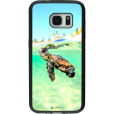 Coque Samsung Galaxy S7 - Silicone rigide noir Turtle Underwater