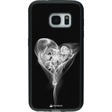 Coque Samsung Galaxy S7 - Silicone rigide noir Valentine 2022 Black Smoke