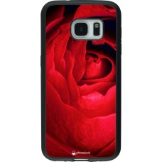 Hülle Samsung Galaxy S7 - Silikon schwarz Valentine 2022 Rose