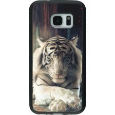 Hülle Samsung Galaxy S7 - Silikon schwarz Zen Tiger