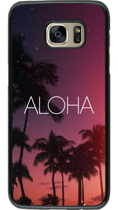Coque Samsung Galaxy S7 edge - Aloha Sunset Palms
