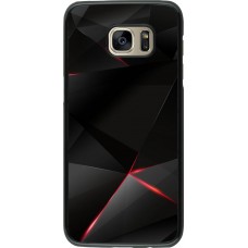Coque Samsung Galaxy S7 edge - Black Red Lines