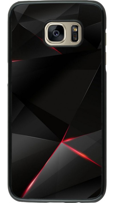 Hülle Samsung Galaxy S7 edge - Black Red Lines