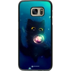 Hülle Samsung Galaxy S7 edge - Cute Cat Bubble