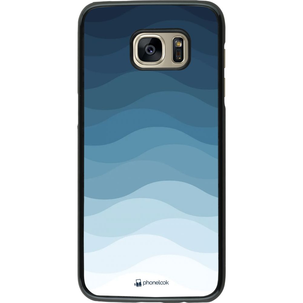 Hülle Samsung Galaxy S7 edge - Flat Blue Waves