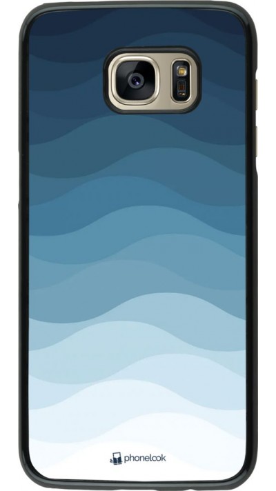 Coque Samsung Galaxy S7 edge - Flat Blue Waves