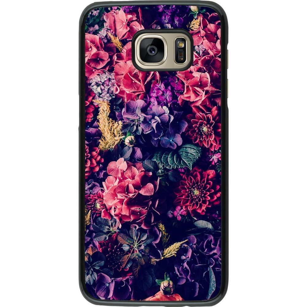 Coque Samsung Galaxy S7 edge - Flowers Dark