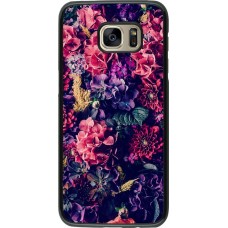 Hülle Samsung Galaxy S7 edge - Flowers Dark