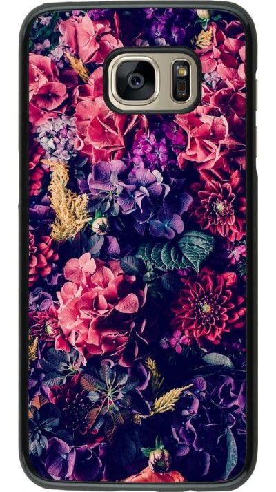 Coque Samsung Galaxy S7 edge - Flowers Dark