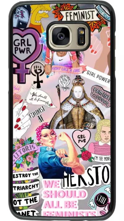 Coque Samsung Galaxy S7 edge - Girl Power Collage