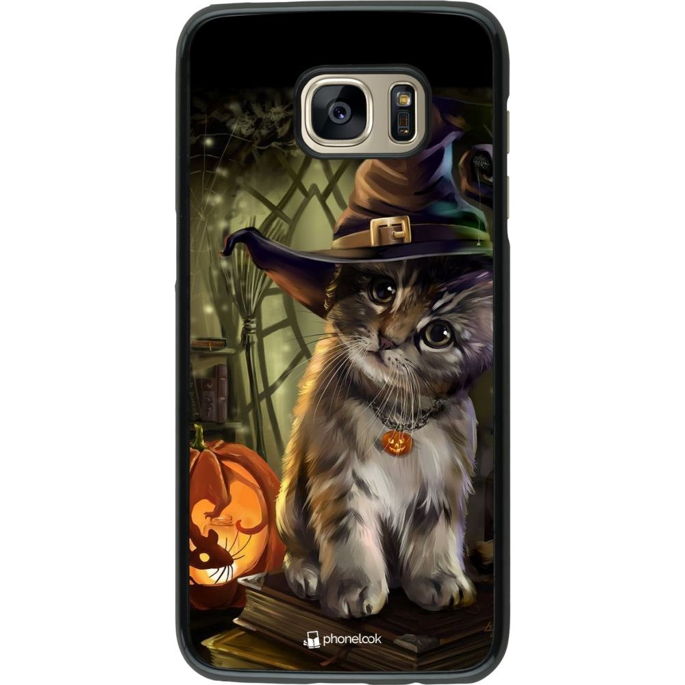 Hülle Samsung Galaxy S7 edge - Halloween 21 Witch cat