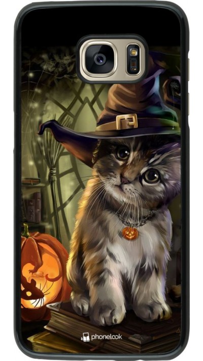 Hülle Samsung Galaxy S7 edge - Halloween 21 Witch cat