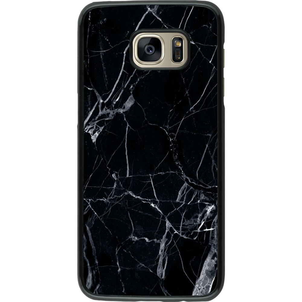 Hülle Samsung Galaxy S7 edge -  Marble Black 01