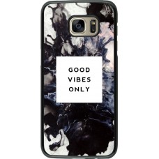Coque Samsung Galaxy S7 edge -  Marble Good Vibes Only