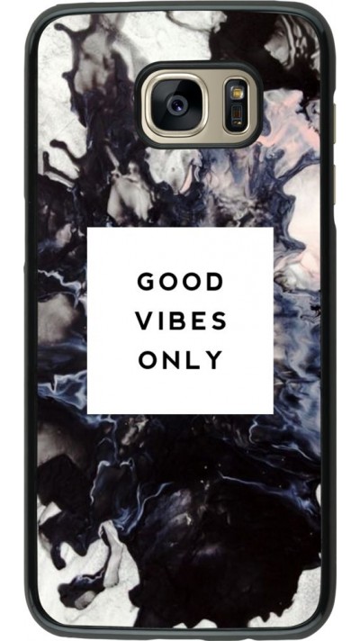 Coque Samsung Galaxy S7 edge -  Marble Good Vibes Only