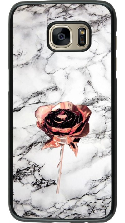 Hülle Samsung Galaxy S7 edge - Marble Rose Gold