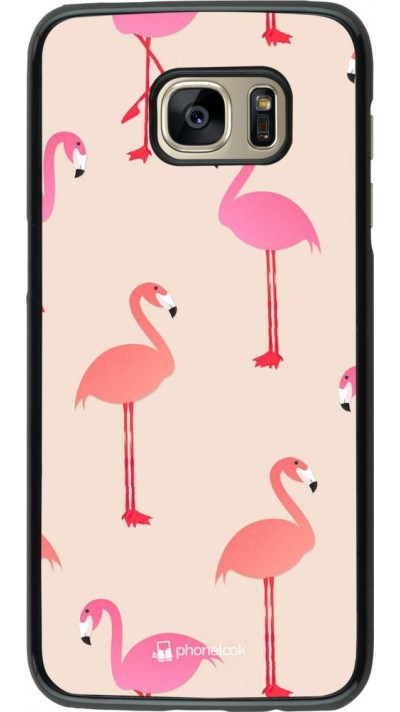 Coque Samsung Galaxy S7 edge - Pink Flamingos Pattern