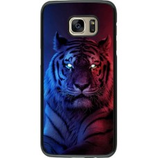 Coque Samsung Galaxy S7 edge - Tiger Blue Red