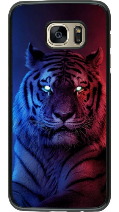 Hülle Samsung Galaxy S7 edge - Tiger Blue Red