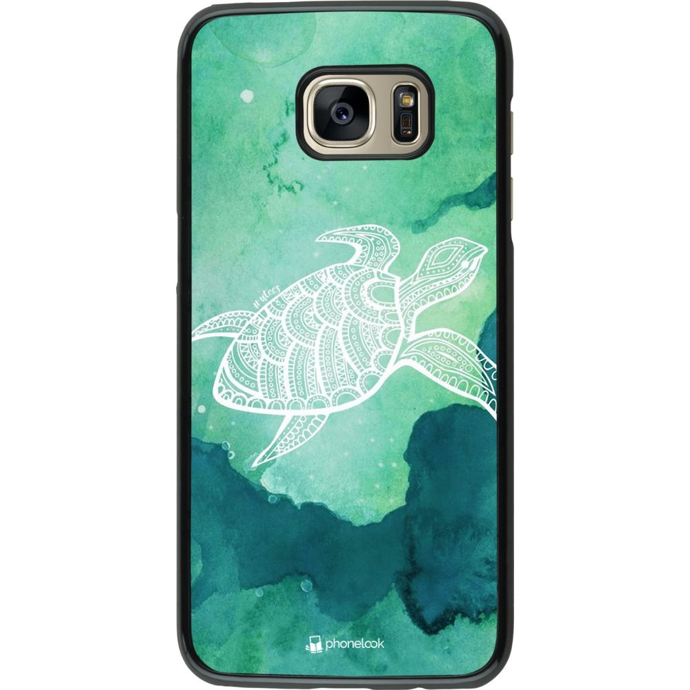 Hülle Samsung Galaxy S7 edge - Turtle Aztec Watercolor