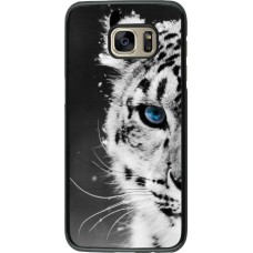 Coque Samsung Galaxy S7 edge - White tiger blue eye