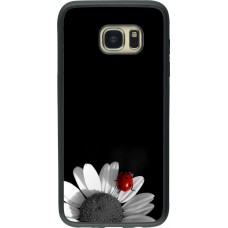 Coque Samsung Galaxy S7 edge - Silicone rigide noir Black and white Cox