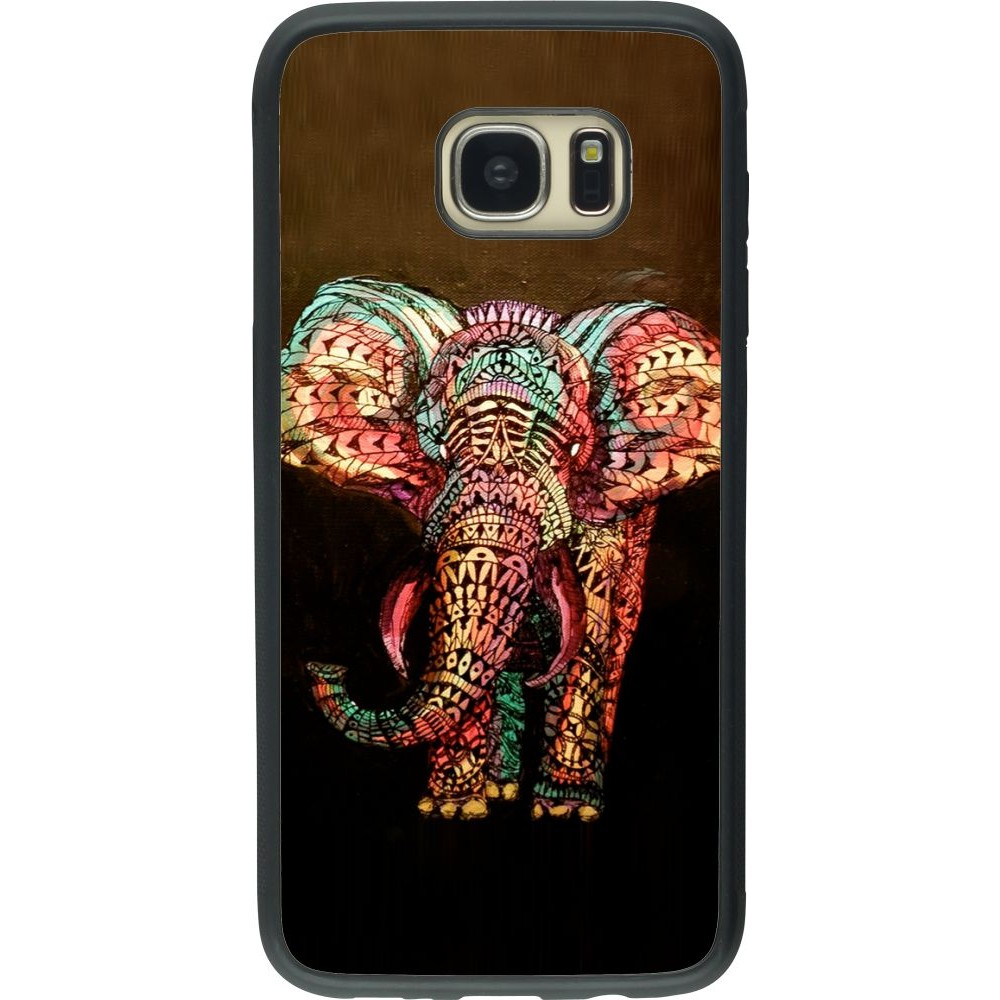 Coque Samsung Galaxy S7 edge - Silicone rigide noir Elephant 02