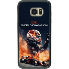 Coque Samsung Galaxy S7 edge - Silicone rigide noir Max Verstappen 2021 World Champion