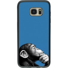 Coque Samsung Galaxy S7 edge - Silicone rigide noir Monkey Pop Art