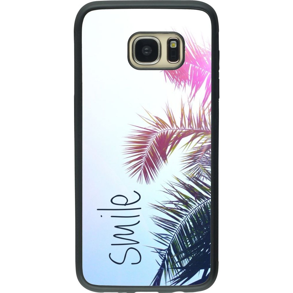 Coque Samsung Galaxy S7 edge - Silicone rigide noir Smile 05
