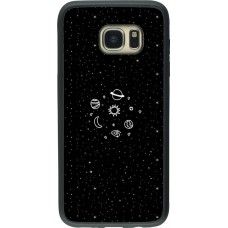 Hülle Samsung Galaxy S7 edge - Silikon schwarz Space Doodle