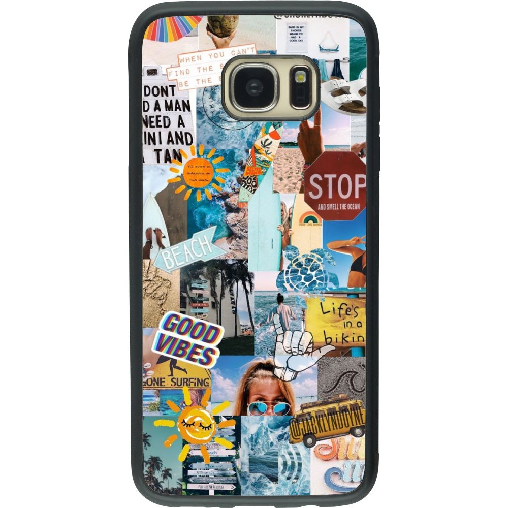 Coque Samsung Galaxy S7 edge - Silicone rigide noir Summer 2021 15