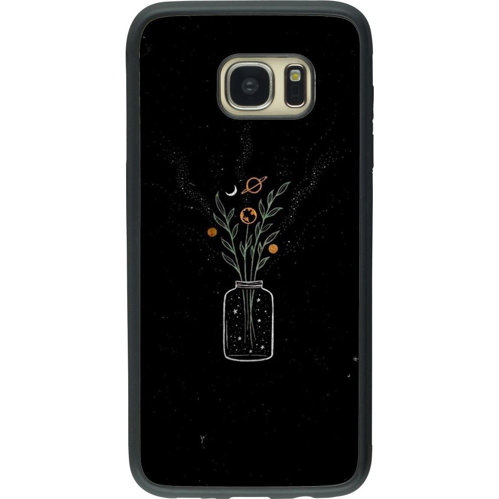Hülle Samsung Galaxy S7 edge - Silikon schwarz Vase black