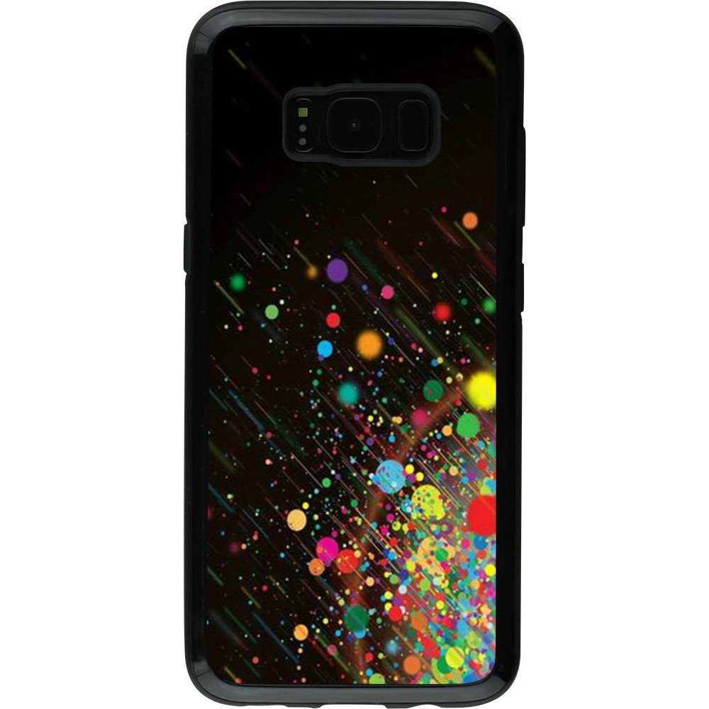 Coque Samsung Galaxy S8 - Hybrid Armor noir Abstract bubule lines