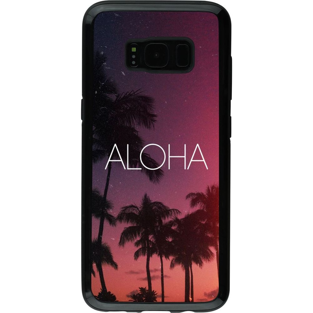 Coque Samsung Galaxy S8 - Hybrid Armor noir Aloha Sunset Palms