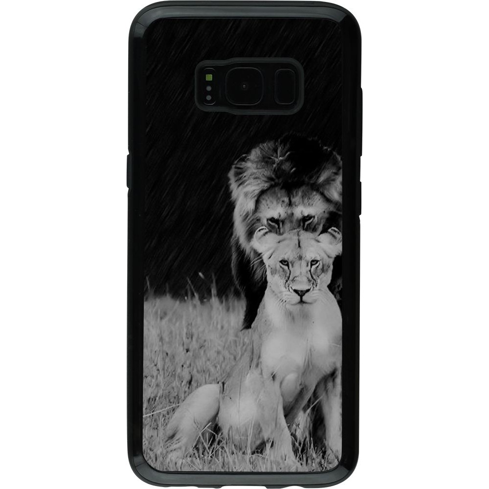 Coque Samsung Galaxy S8 - Hybrid Armor noir Angry lions