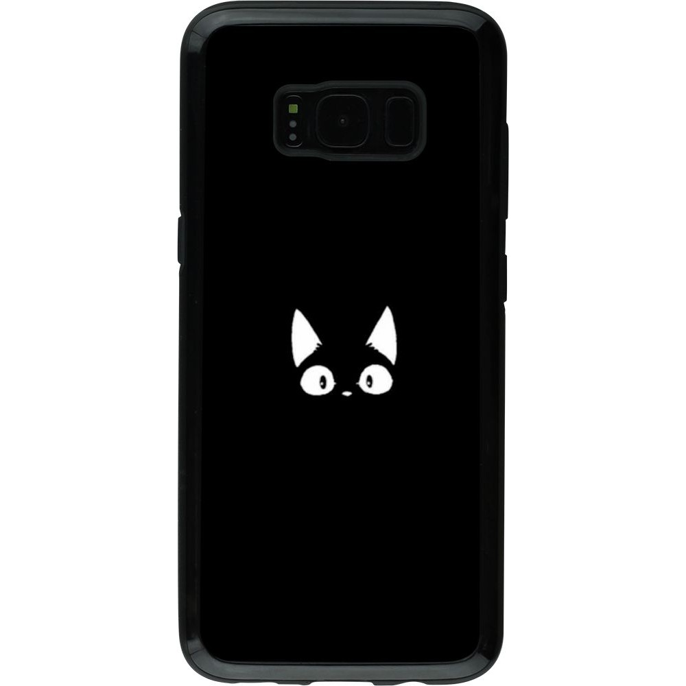 Coque Samsung Galaxy S8 - Hybrid Armor noir Funny cat on black