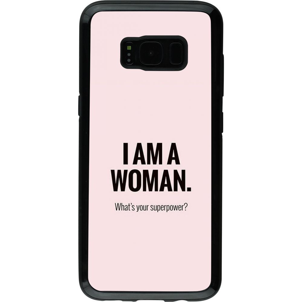 Coque Samsung Galaxy S8 - Hybrid Armor noir I am a woman