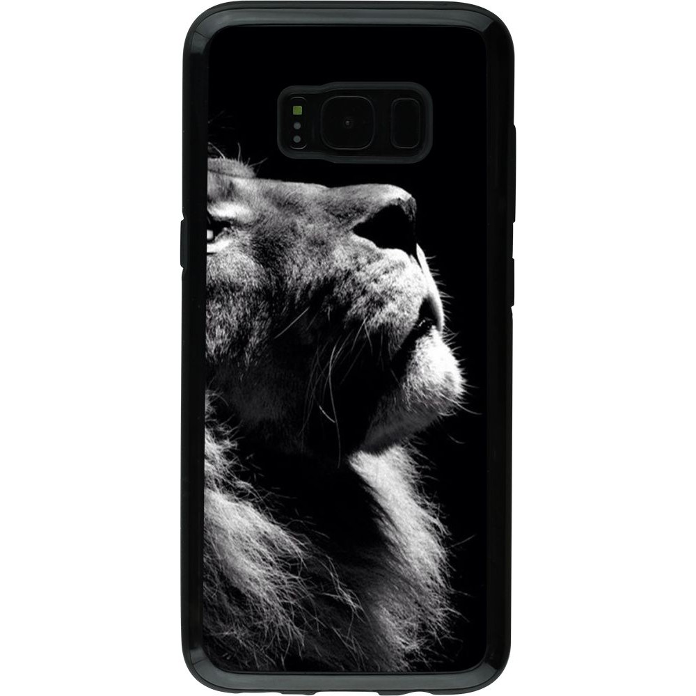 Coque Samsung Galaxy S8 - Hybrid Armor noir Lion looking up