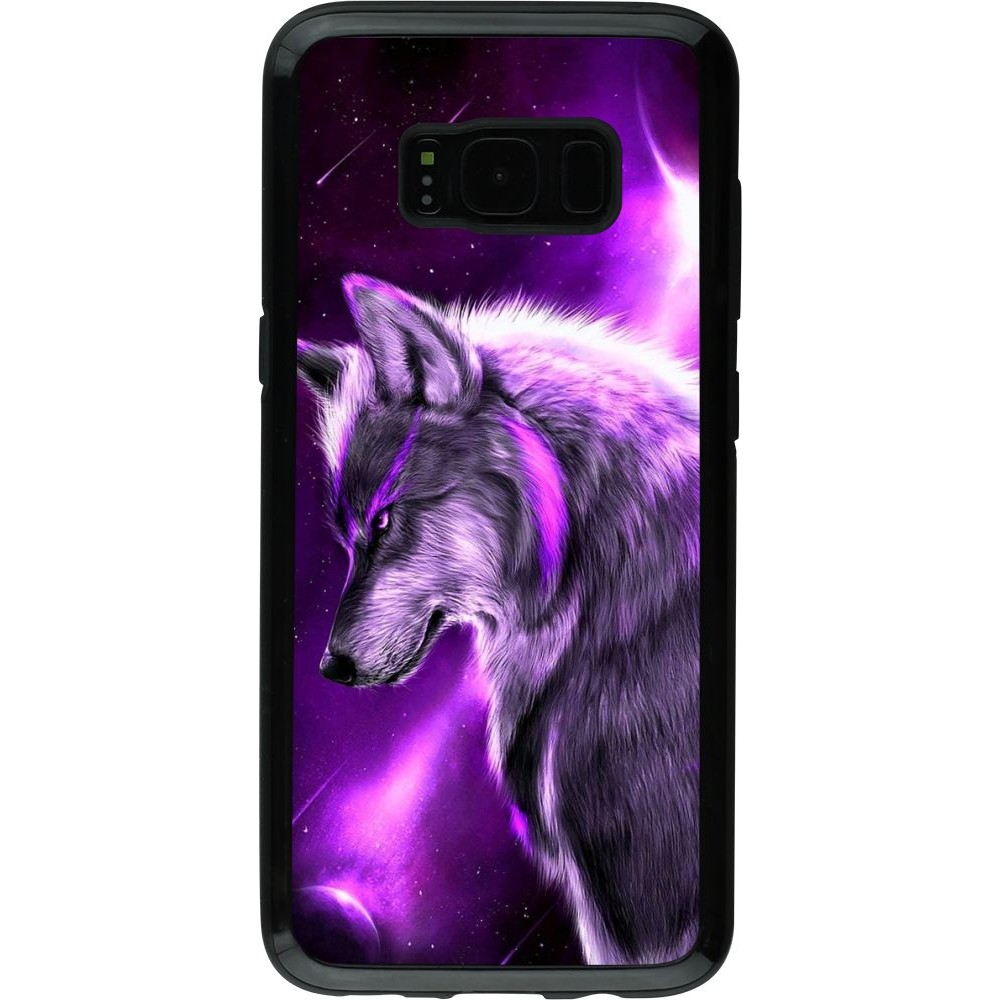 Hülle Samsung Galaxy S8 - Hybrid Armor schwarz Purple Sky Wolf