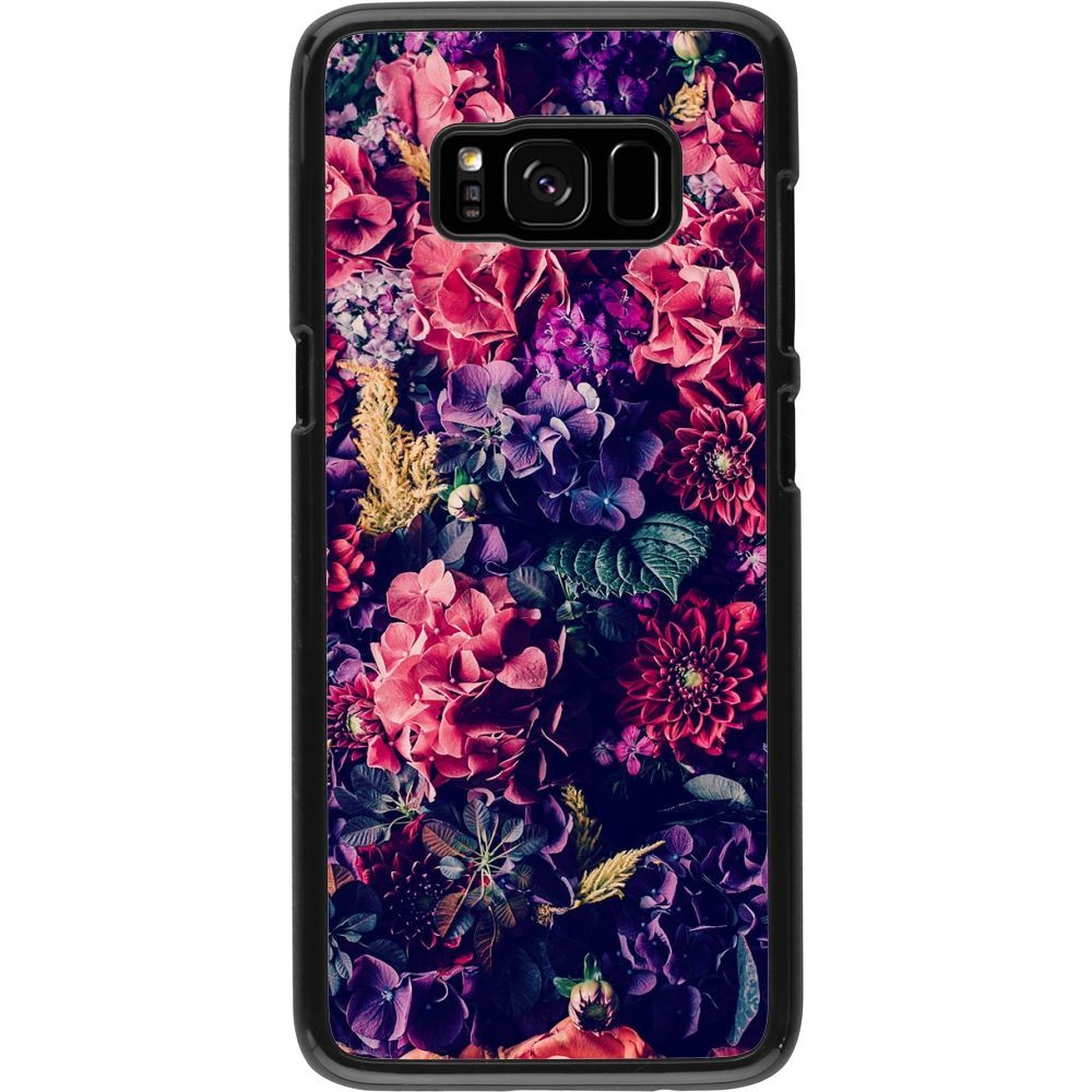 Hülle Samsung Galaxy S8 - Flowers Dark