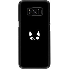 Coque Samsung Galaxy S8 - Funny cat on black