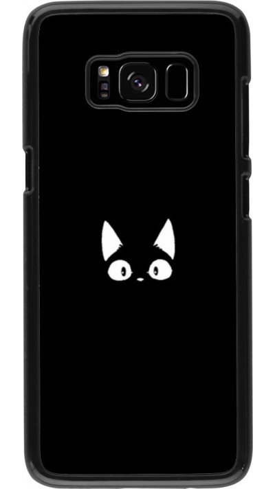 Coque Samsung Galaxy S8 - Funny cat on black