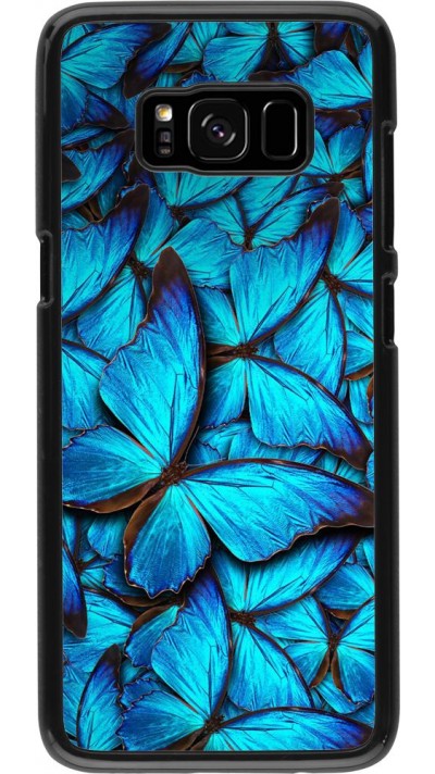 Coque Samsung Galaxy S8 - Papillon - Bleu
