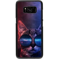 Coque Samsung Galaxy S8 - Red Blue Cat Glasses