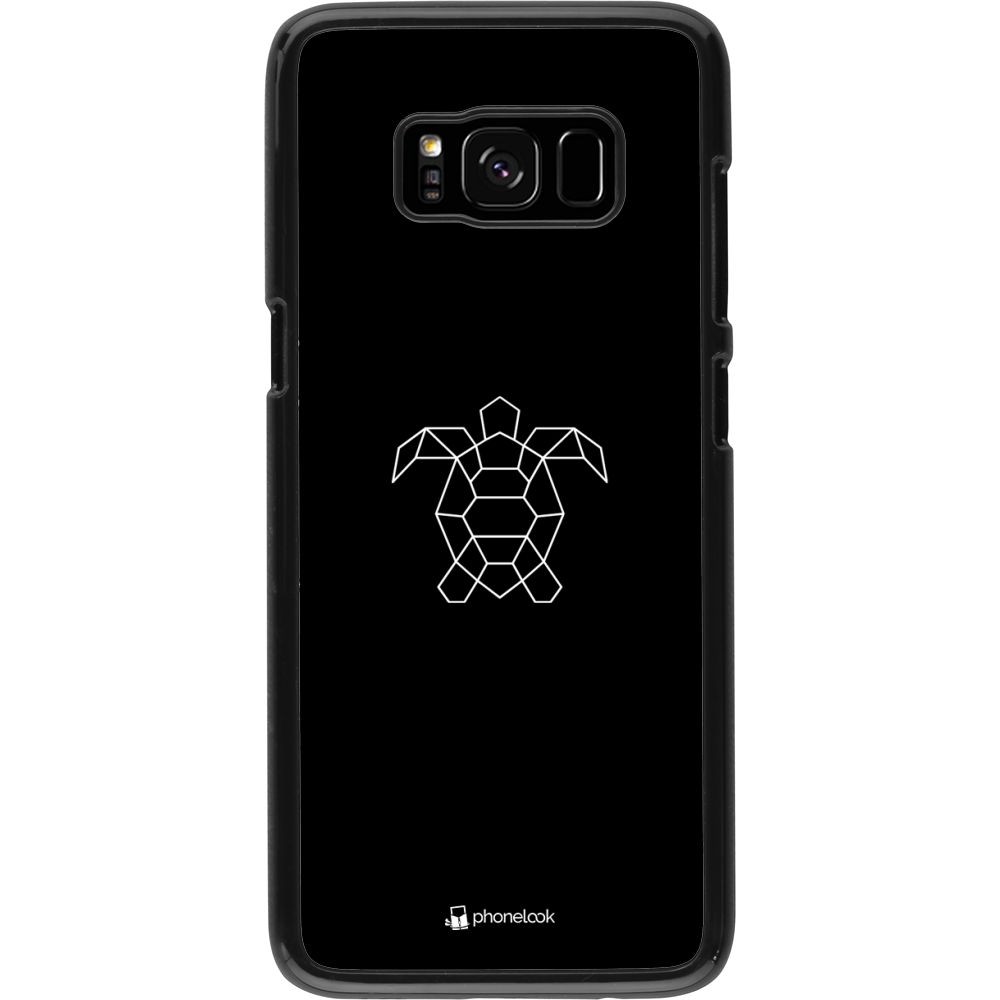 Hülle Samsung Galaxy S8 - Turtles lines on black
